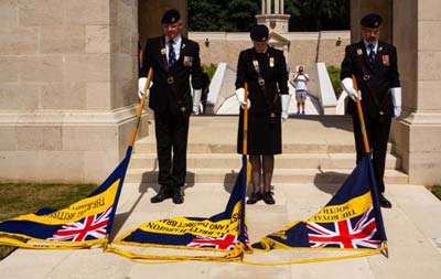 Deville Wood cemetery British Legion standard bearers