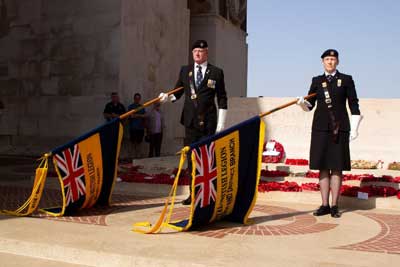 Thiepval Memorial full dipped British Legion flag